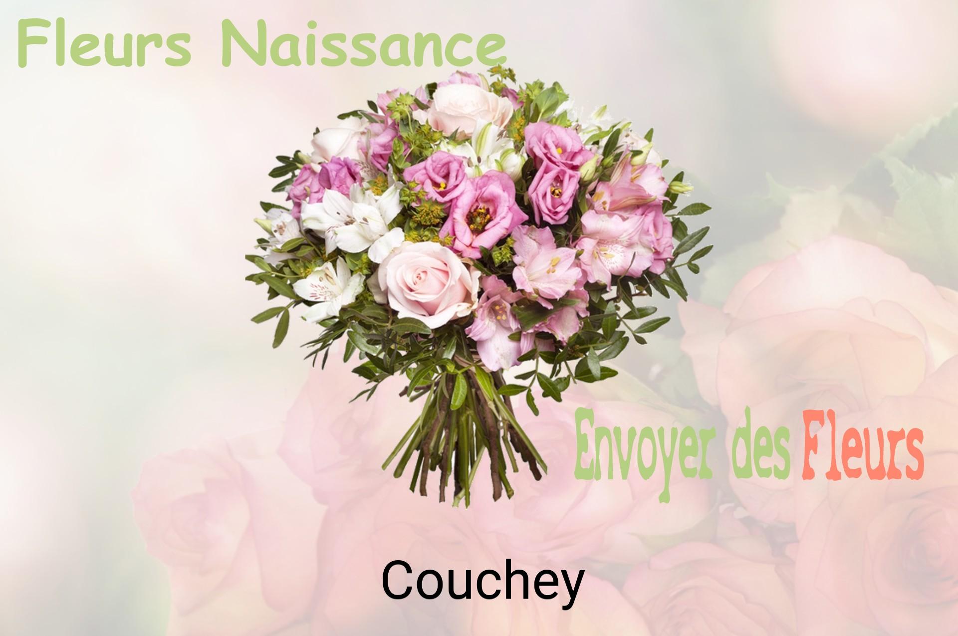 Bouquet de fleurs de naissance livré à Couchey