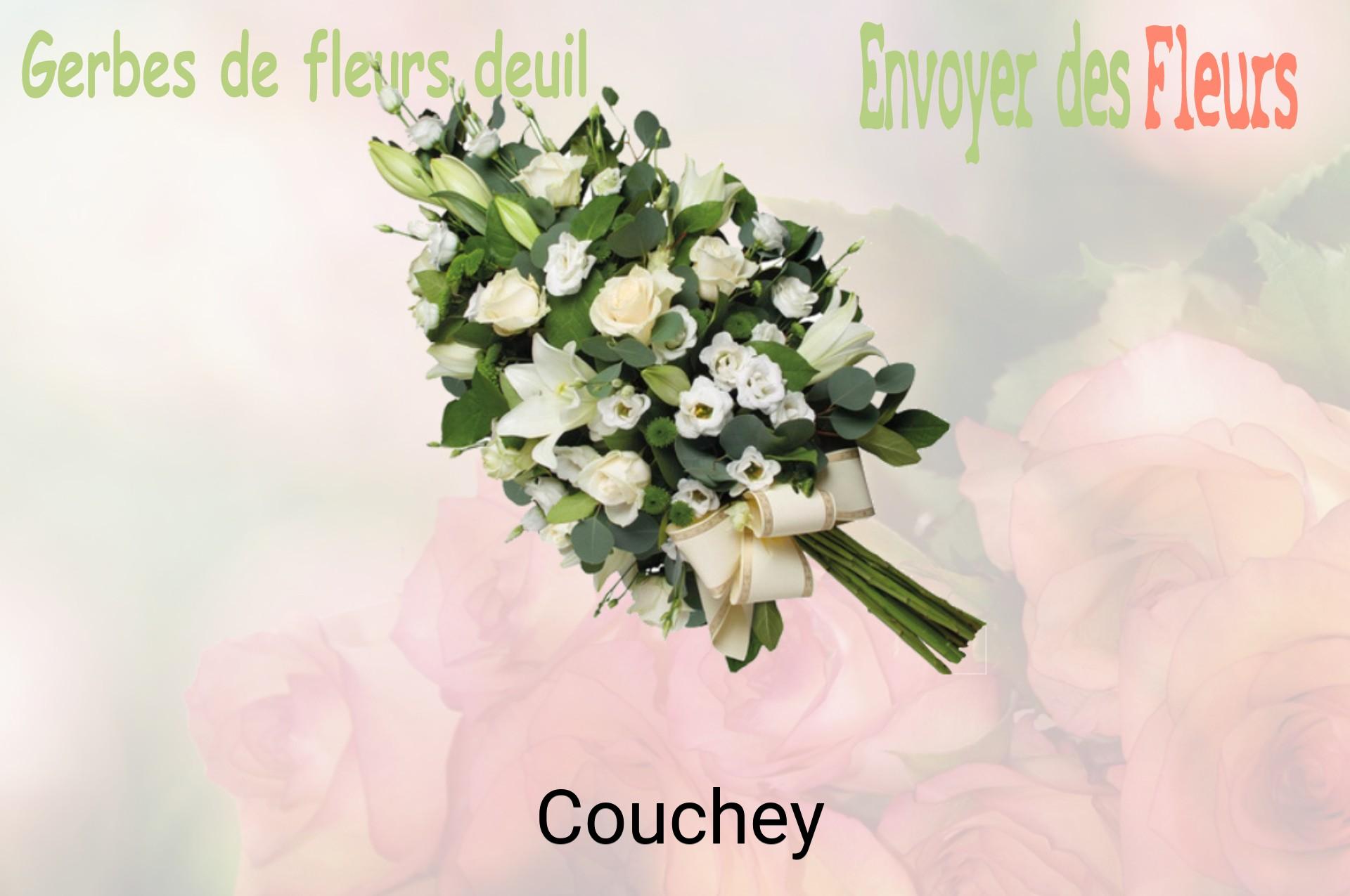 Gerbe de fleurs de deuil livrée à Couchey